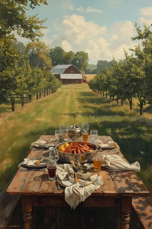 Elegant American Farm Oil Paintings