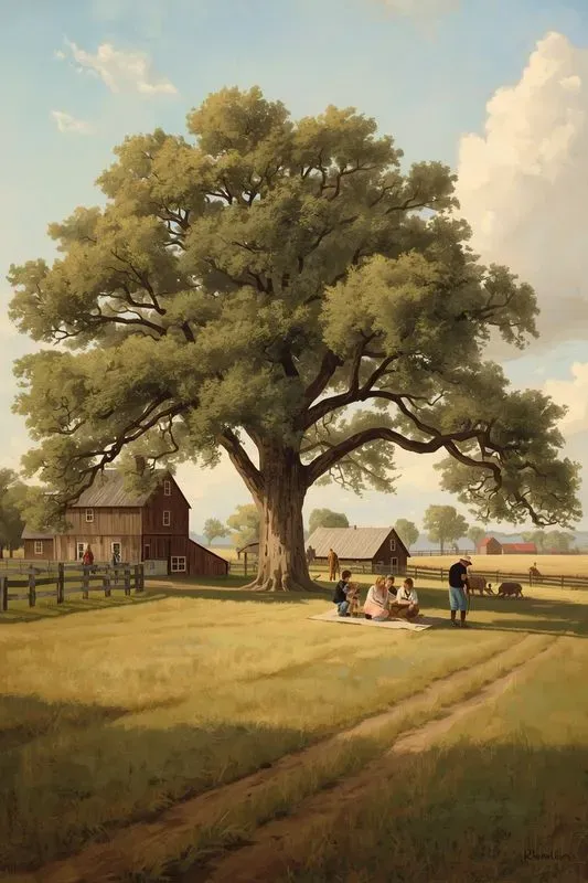 Elegant American Farm Oil Paintings