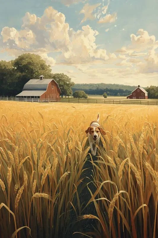 Elegant American Farm Oil Paintings