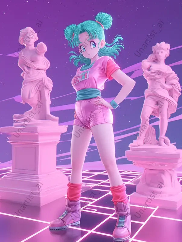Dragon Ball Vaporwave Style