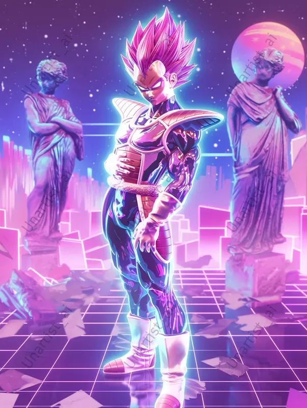 Dragon Ball Vaporwave Style