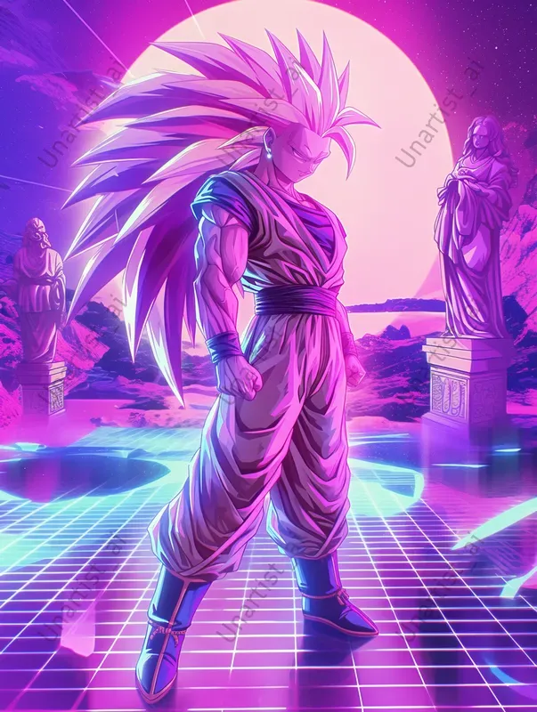 Dragon Ball Vaporwave Style