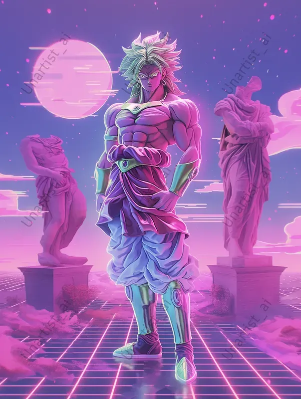 Dragon Ball Vaporwave Style