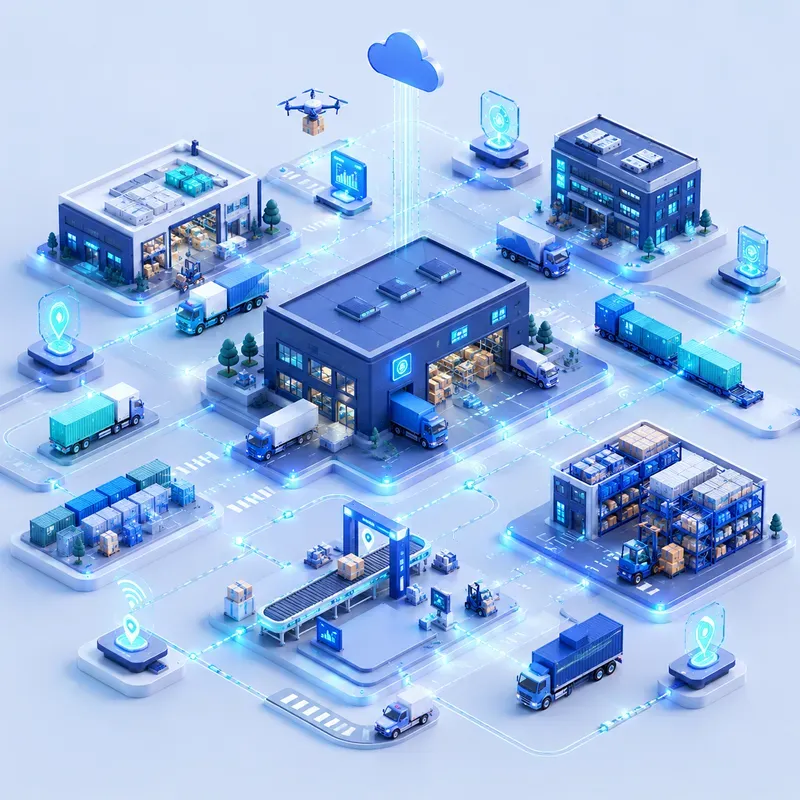 Industrial Iot 3D Ecosystem Visuals