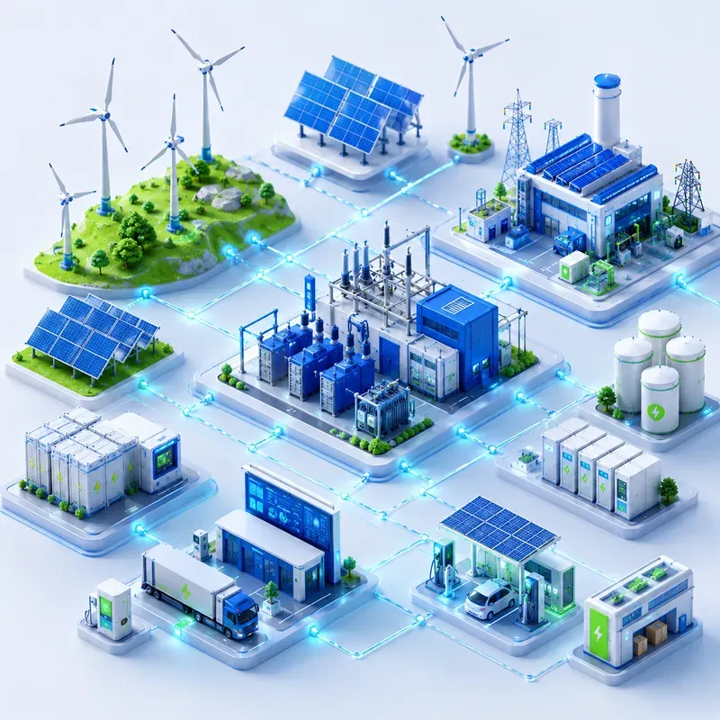 Industrial Iot 3D Ecosystem Visuals