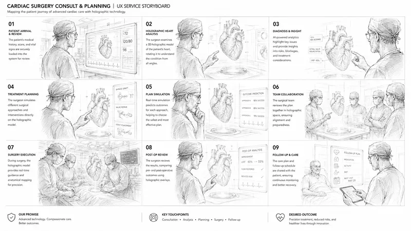 Minimalist UX Service Journey Storyboards
