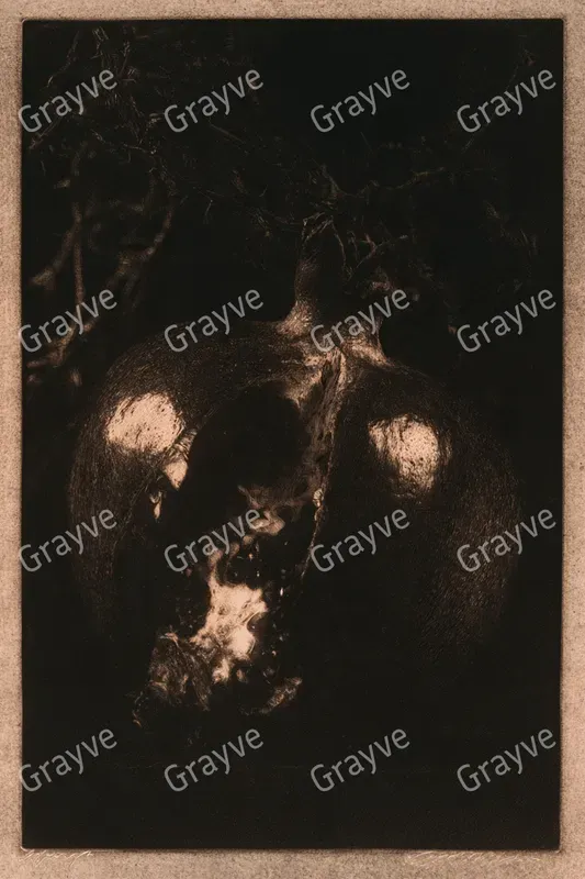 Mezzotint Print Art