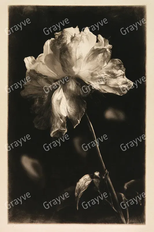Mezzotint Print Art