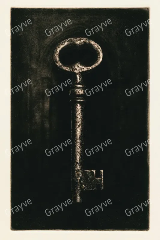 Mezzotint Print Art