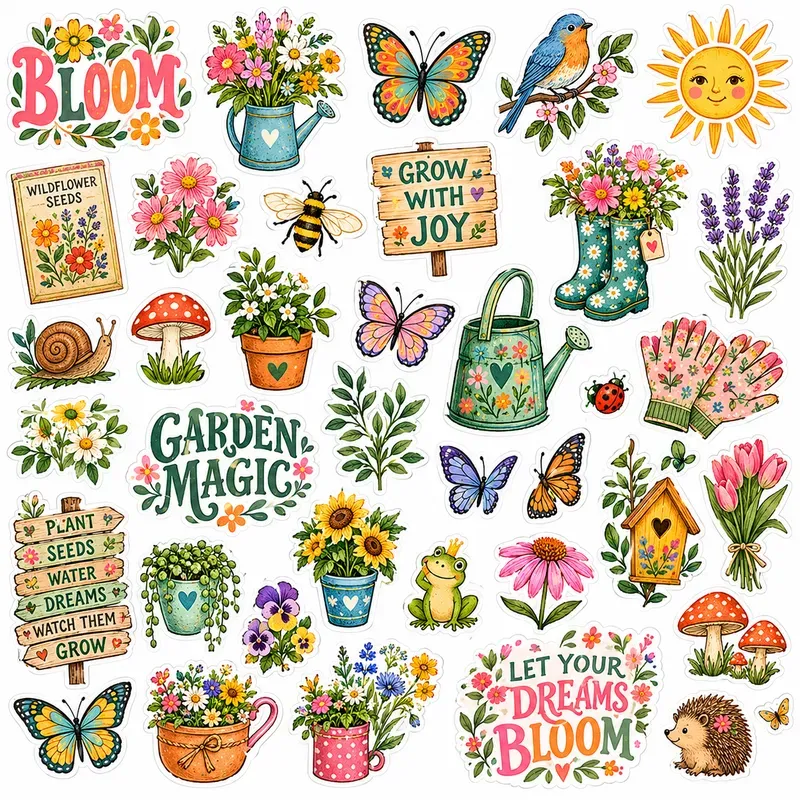 Whimsical Positivity Sticker Sheets