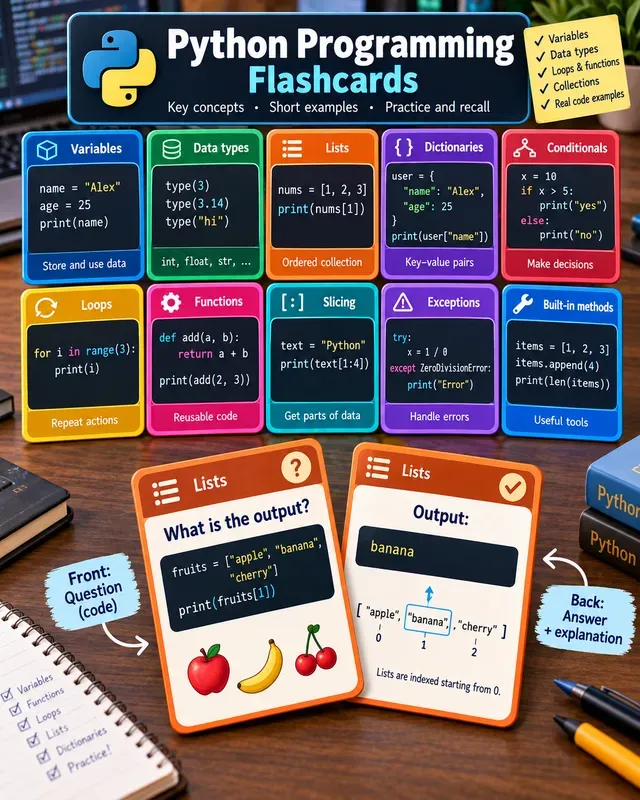 Educational Flashcard Learning Sets