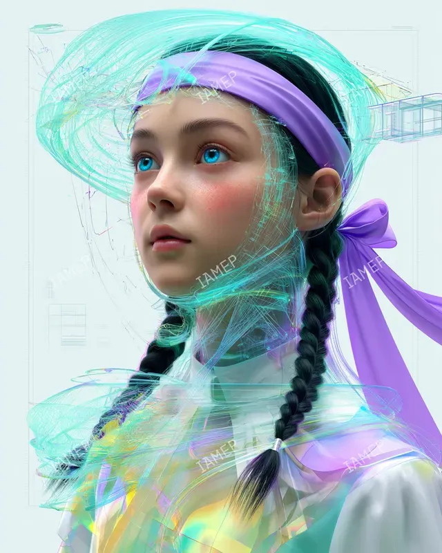 Biodigital Portrait Illustrations
