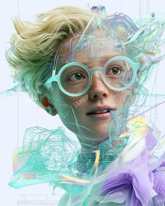 Biodigital Portrait Illustrations