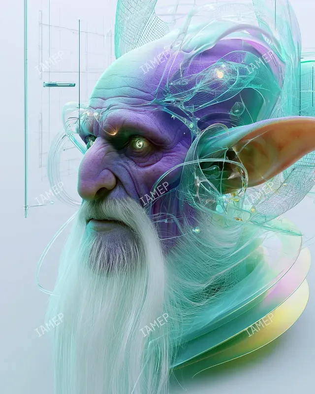 Biodigital Portrait Illustrations