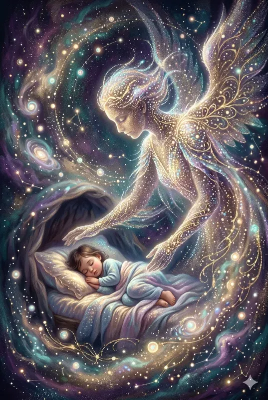 Celestial Angel Nursery Wall Art Prints