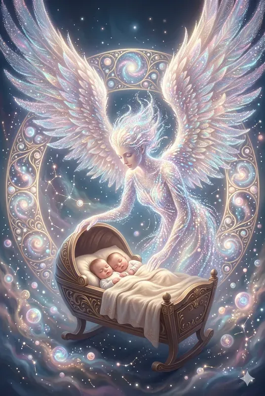 Celestial Angel Nursery Wall Art Prints