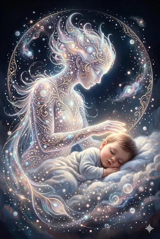 Celestial Angel Nursery Wall Art Prints