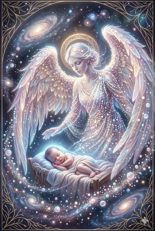 Celestial Angel Nursery Wall Art Prints