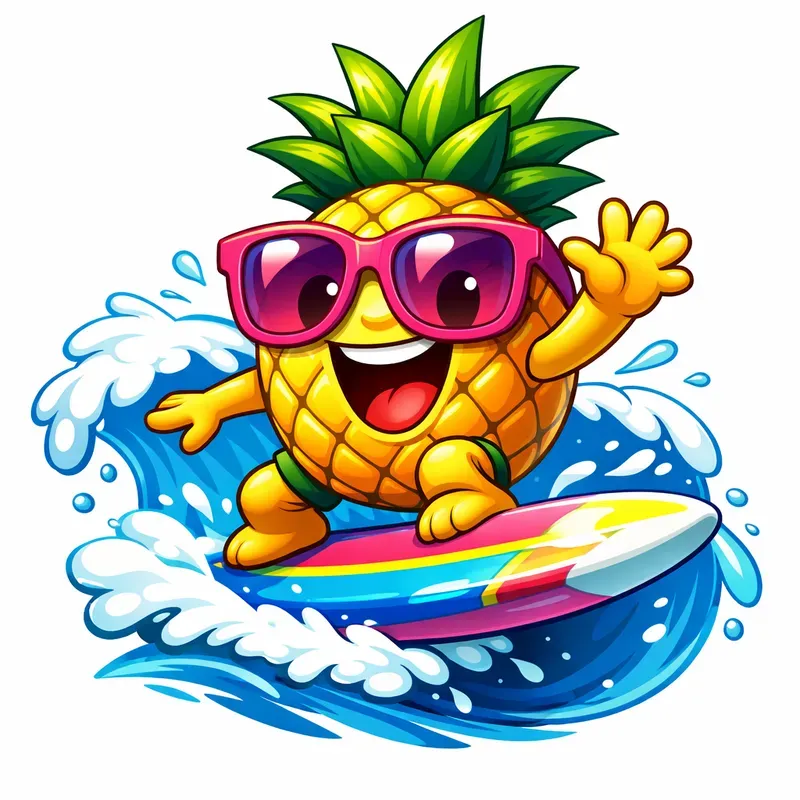Surfing Fruit Mascot Vector Packs