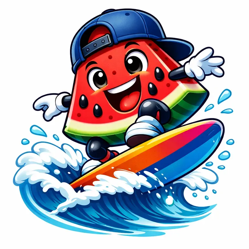Surfing Fruit Mascot Vector Packs