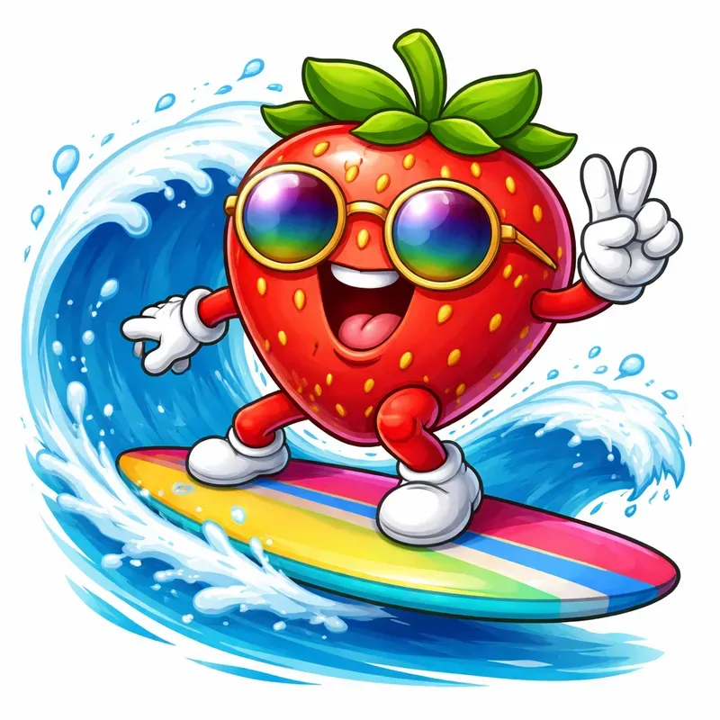 Surfing Fruit Mascot Vector Packs