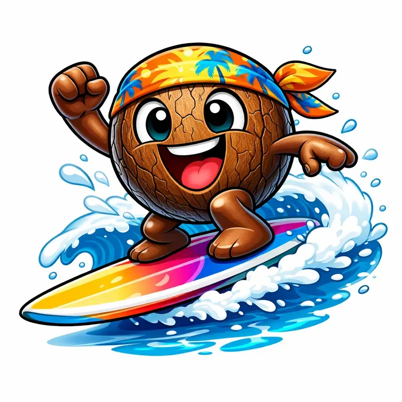 Surfing Fruit Mascot Vector Packs