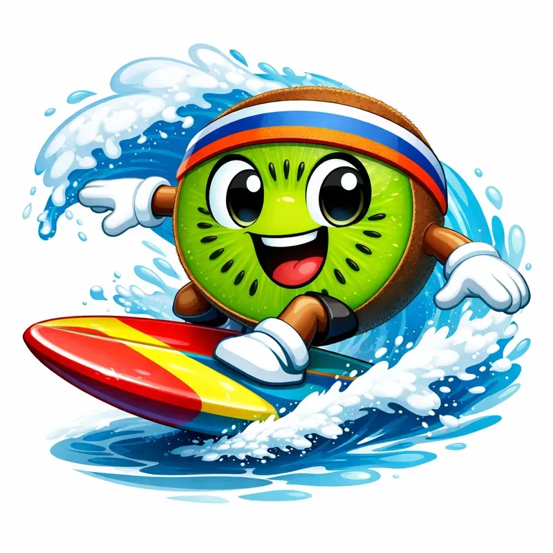 Surfing Fruit Mascot Vector Packs