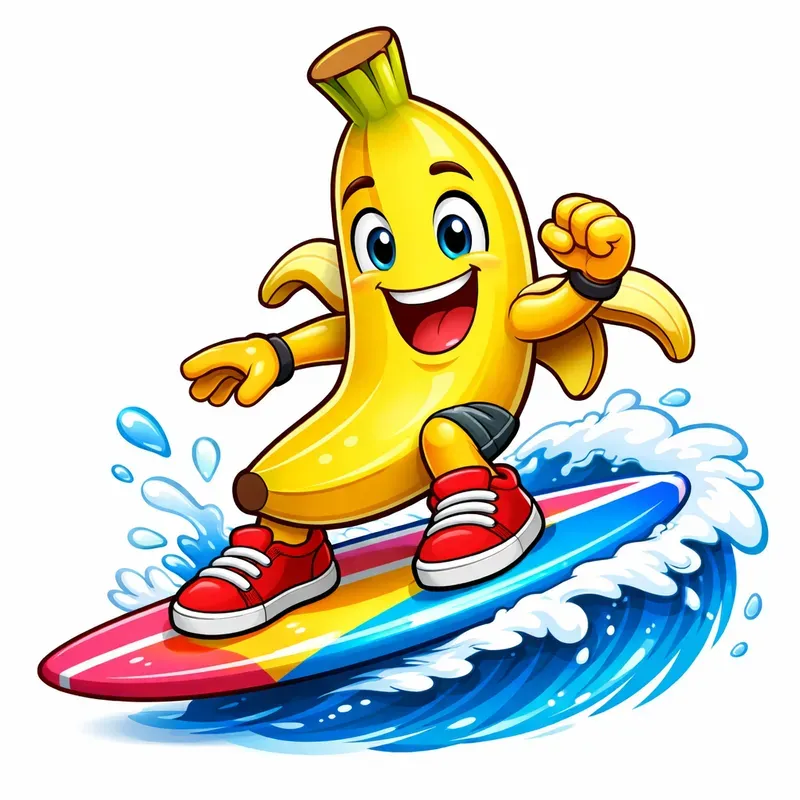 Surfing Fruit Mascot Vector Packs