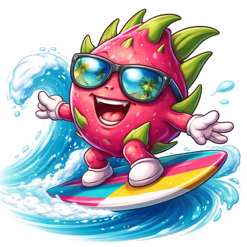 Surfing Fruit Mascot Vector Packs