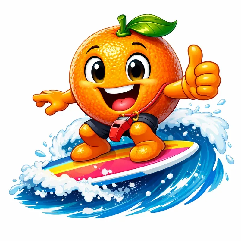 Surfing Fruit Mascot Vector Packs