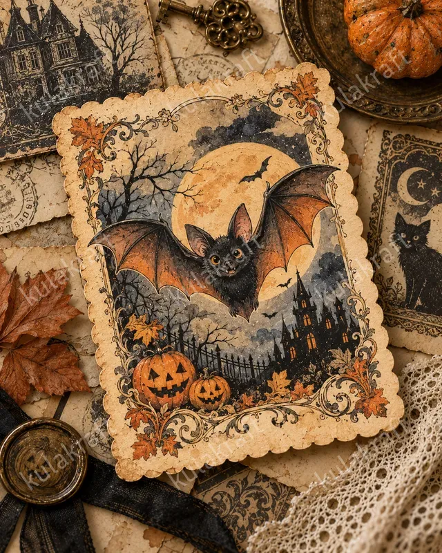Vintage Halloween Ephemera Clipart