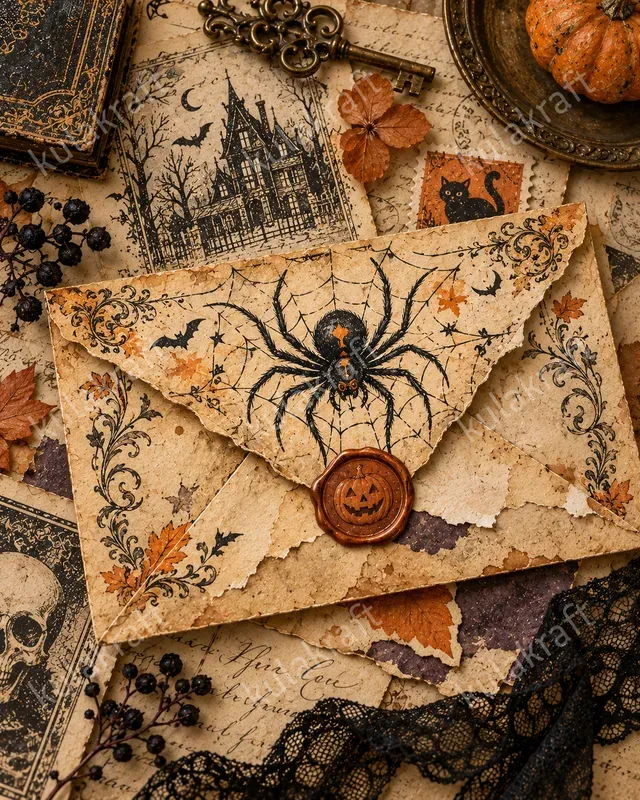 Vintage Halloween Ephemera Clipart