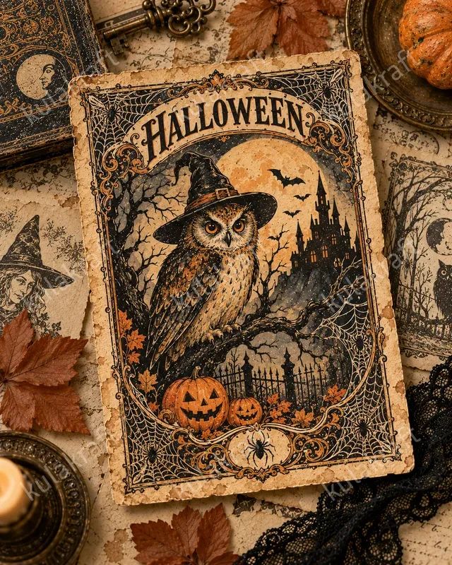 Vintage Halloween Ephemera Clipart
