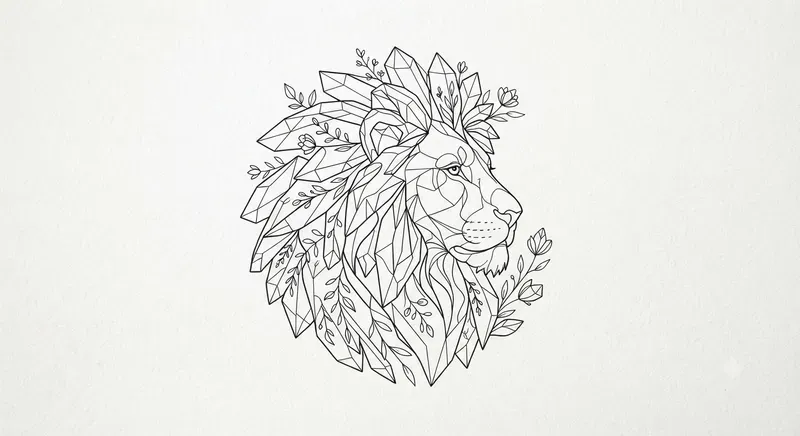 Black Ink Line Art Animal Tattoos
