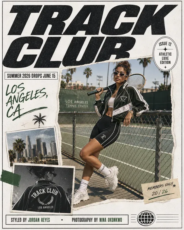 Sporty Chic Y2k Fashion Poster Generator