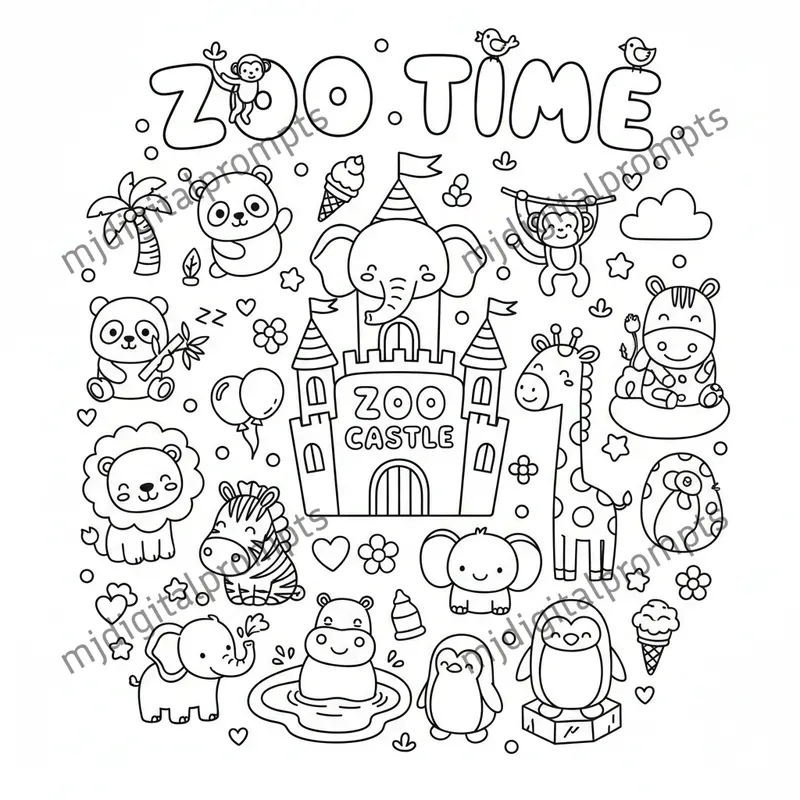 Whimsical Landmark Place Coloring Pages