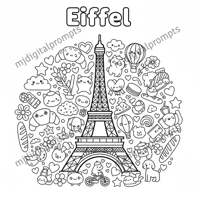 Whimsical Landmark Place Coloring Pages