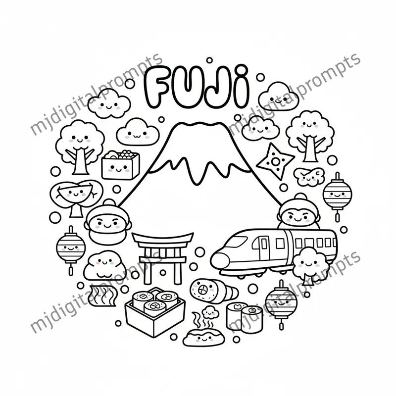 Whimsical Landmark Place Coloring Pages