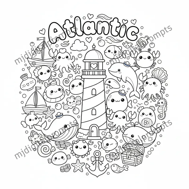 Whimsical Landmark Place Coloring Pages