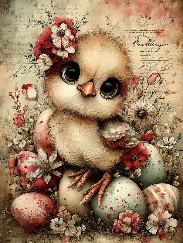 Vintage Easter Junk Journal Cartoons