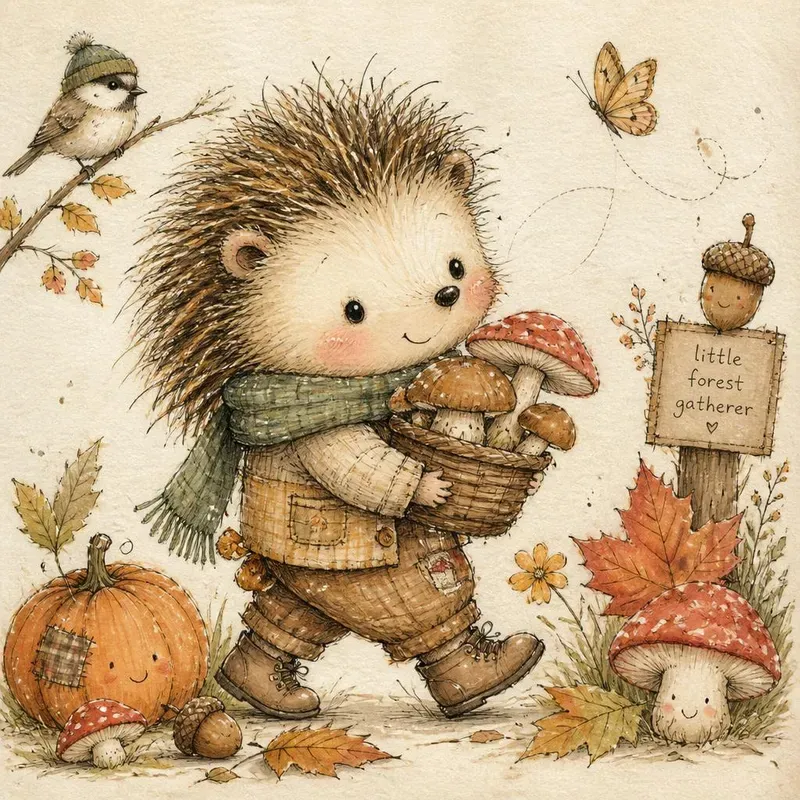 Autumn Woodland Storybook Characters