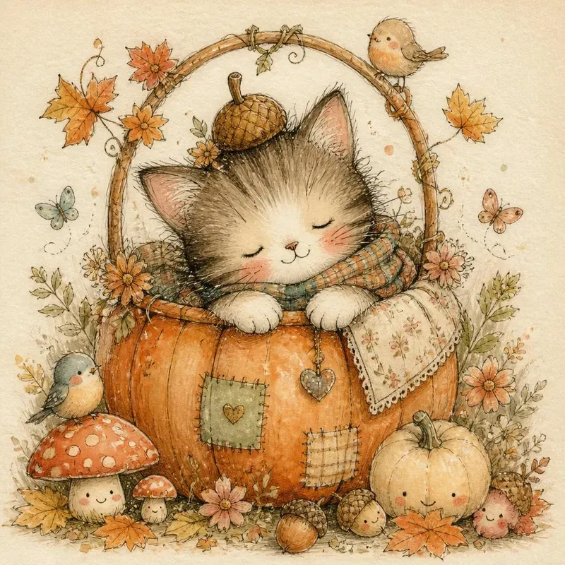 Autumn Woodland Storybook Characters