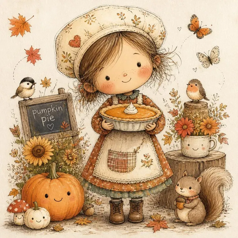 Autumn Woodland Storybook Characters