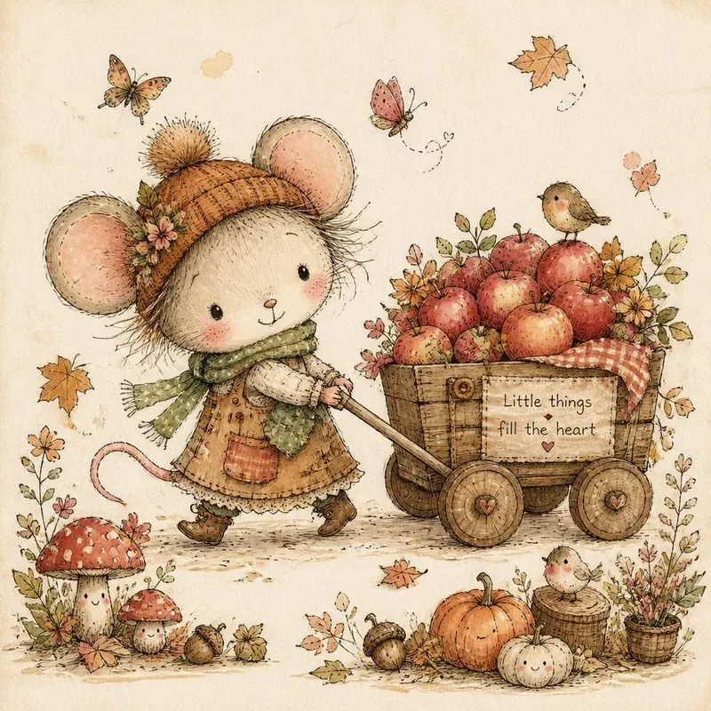 Autumn Woodland Storybook Characters