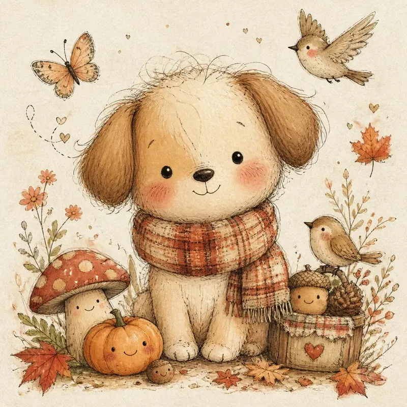 Autumn Woodland Storybook Characters