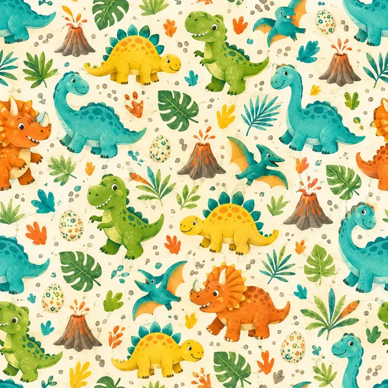 Colorful Kids Seamless Patterns
