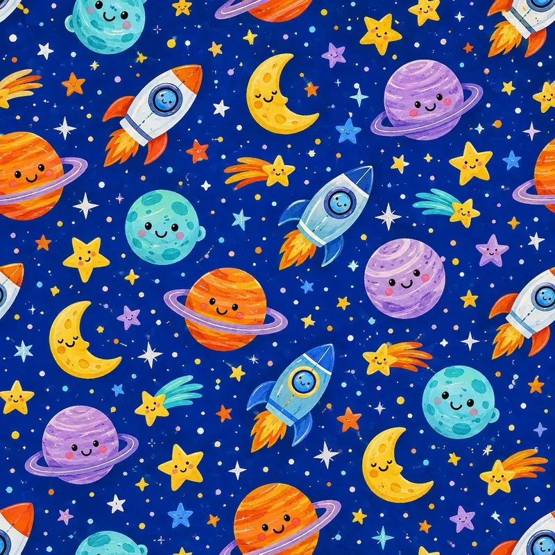 Colorful Kids Seamless Patterns