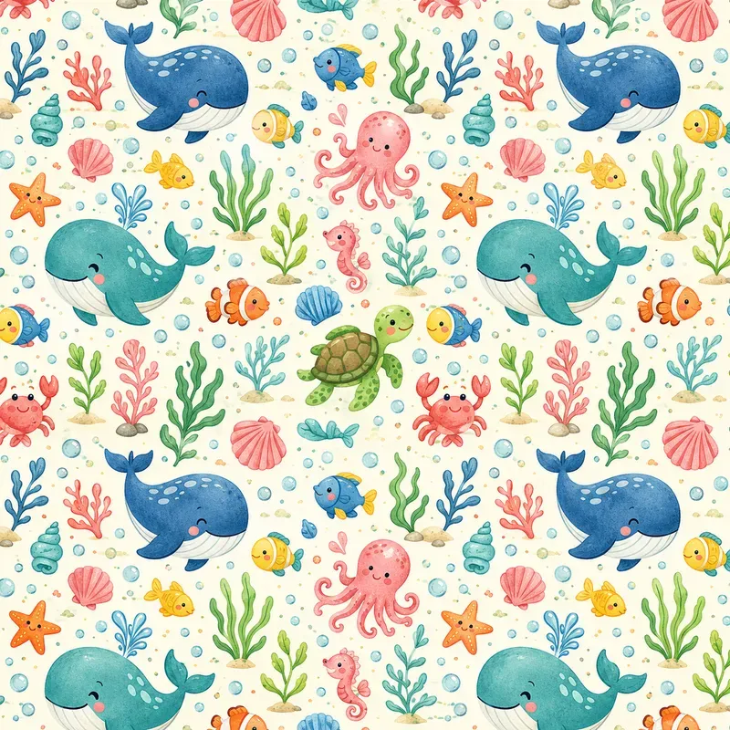 Colorful Kids Seamless Patterns
