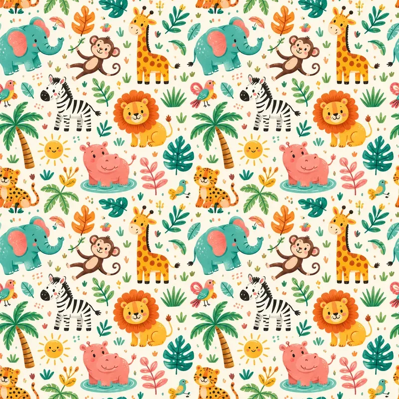 Colorful Kids Seamless Patterns