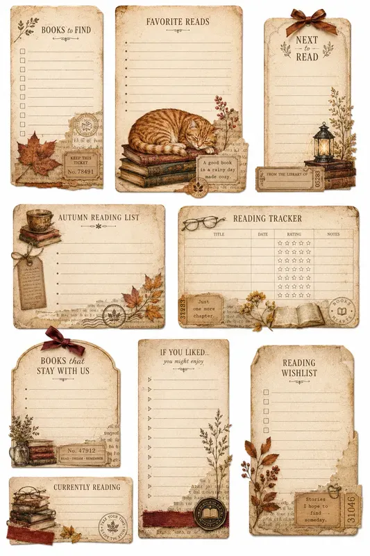 Cozy Cat Bookshop Vintage Receipts